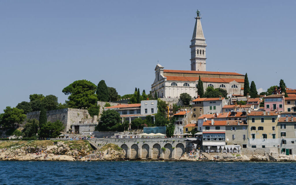 Rovinj old town from the sea