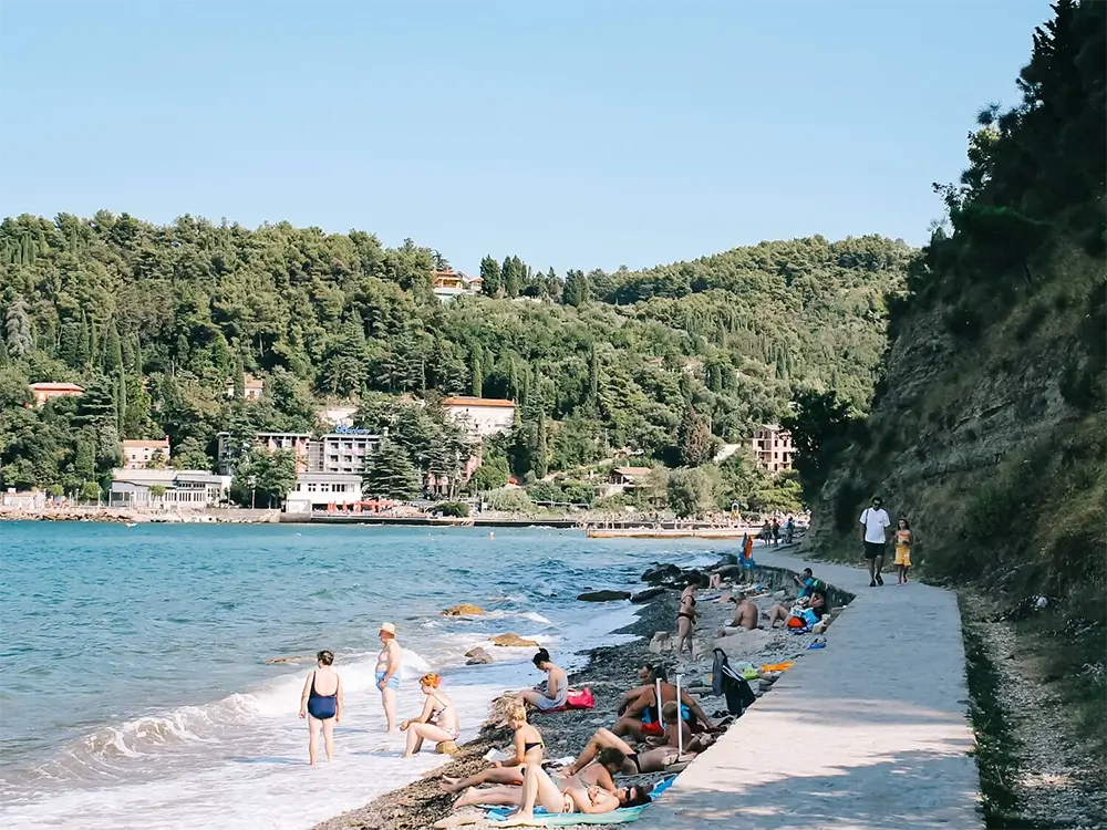 Beach in Piran, Piran plaža