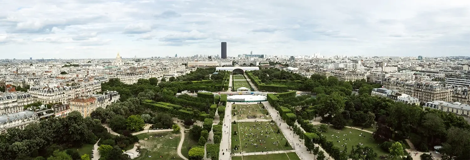 Paris Eiffel Tower panorama view