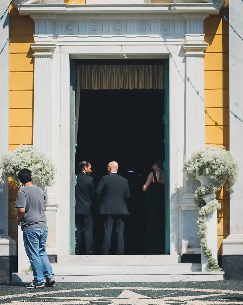 Why Should You Visit Portofino on the Italian Riviera? 7 Wedding ceremony taking place inside San Giorgio Church in Portofino.
